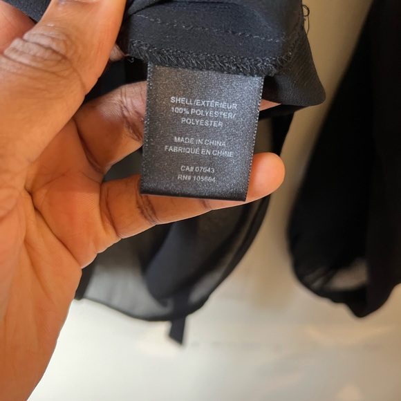 Debbie shuchat small polyester tie long-sleeve blouse… - Picture 4 of 7